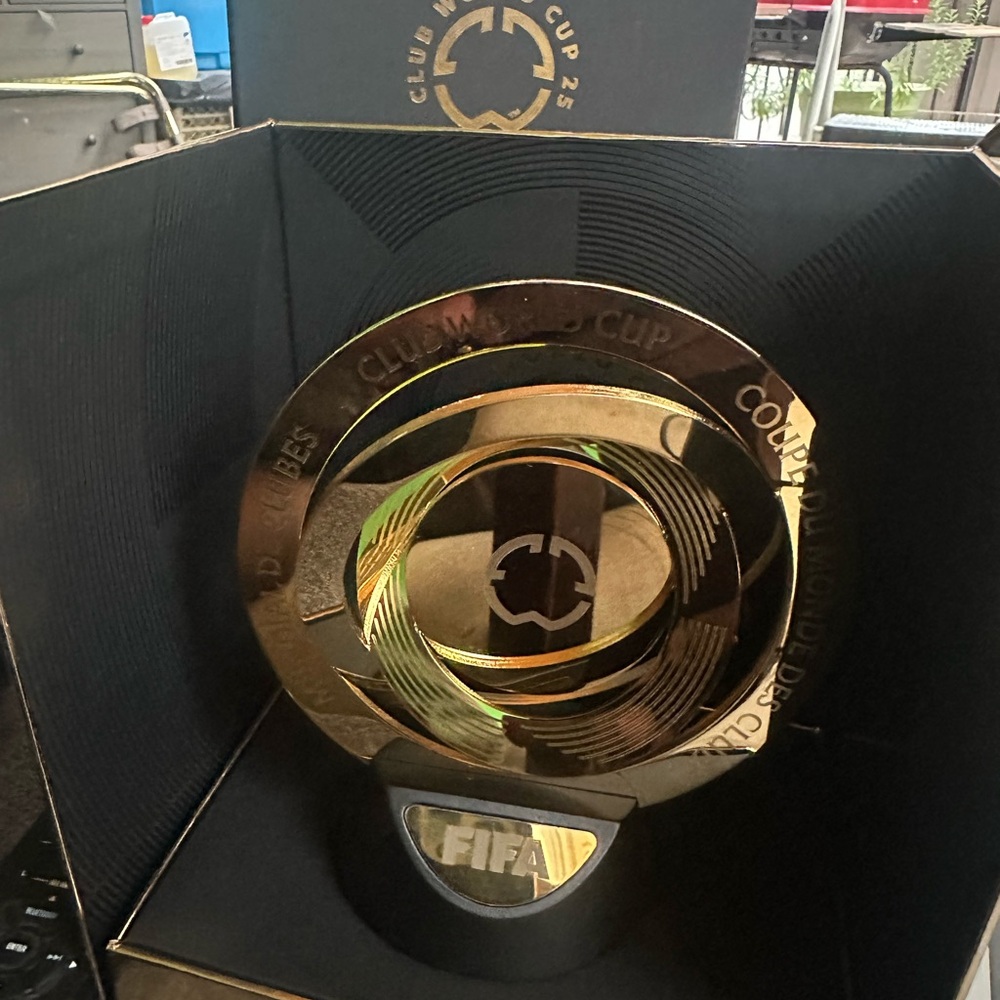 Gold and Black Trophy Display Shelf